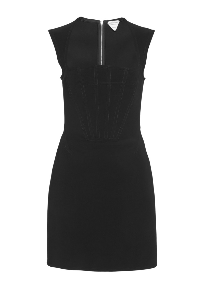 Bottega Veneta - Silk-Blend Mini Dress - Black - IT 44 - Moda Operandi