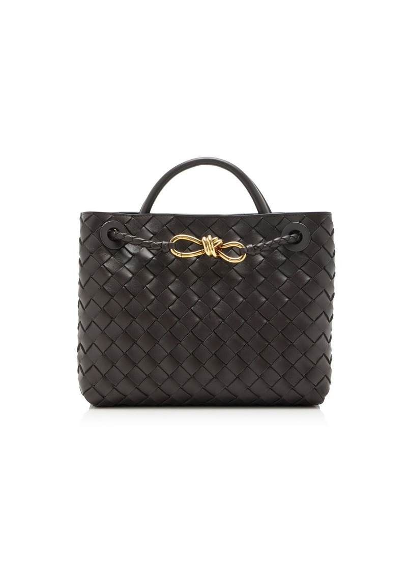 Bottega Veneta - Small Andiamo Intrecciato Leather Bag - Brown - OS - Moda Operandi