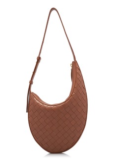 Bottega Veneta - Small Hobo Intrecciato Leather Bag - Brown - OS - Moda Operandi