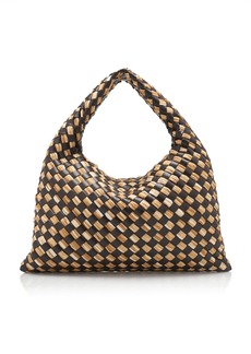 Bottega Veneta - Small Hop Intrecciato Leather & Raffia Bag - Multi - OS - Moda Operandi