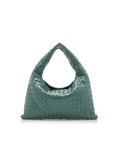 Bottega Veneta - Small Hop Intrecciato Leather Hobo Bag - Green - OS - Moda Operandi