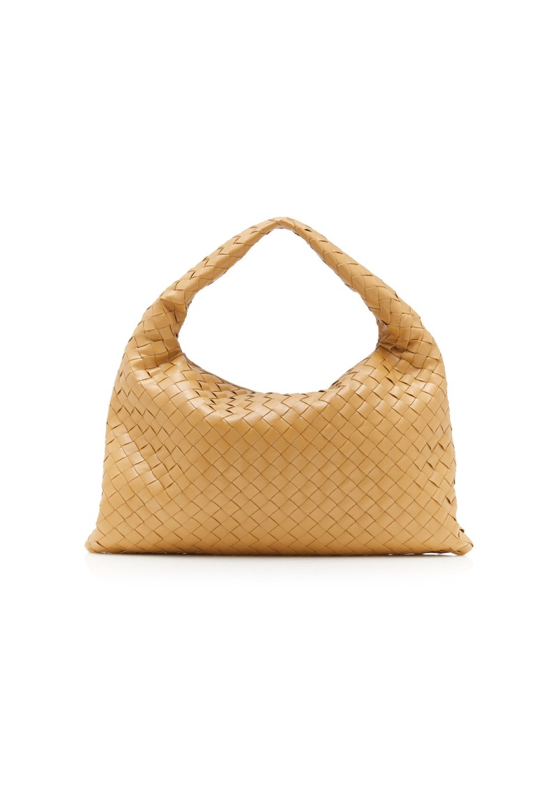 Bottega Veneta - Small Hop Intrecciato Leather Hobo Bag - Neutral - OS - Moda Operandi