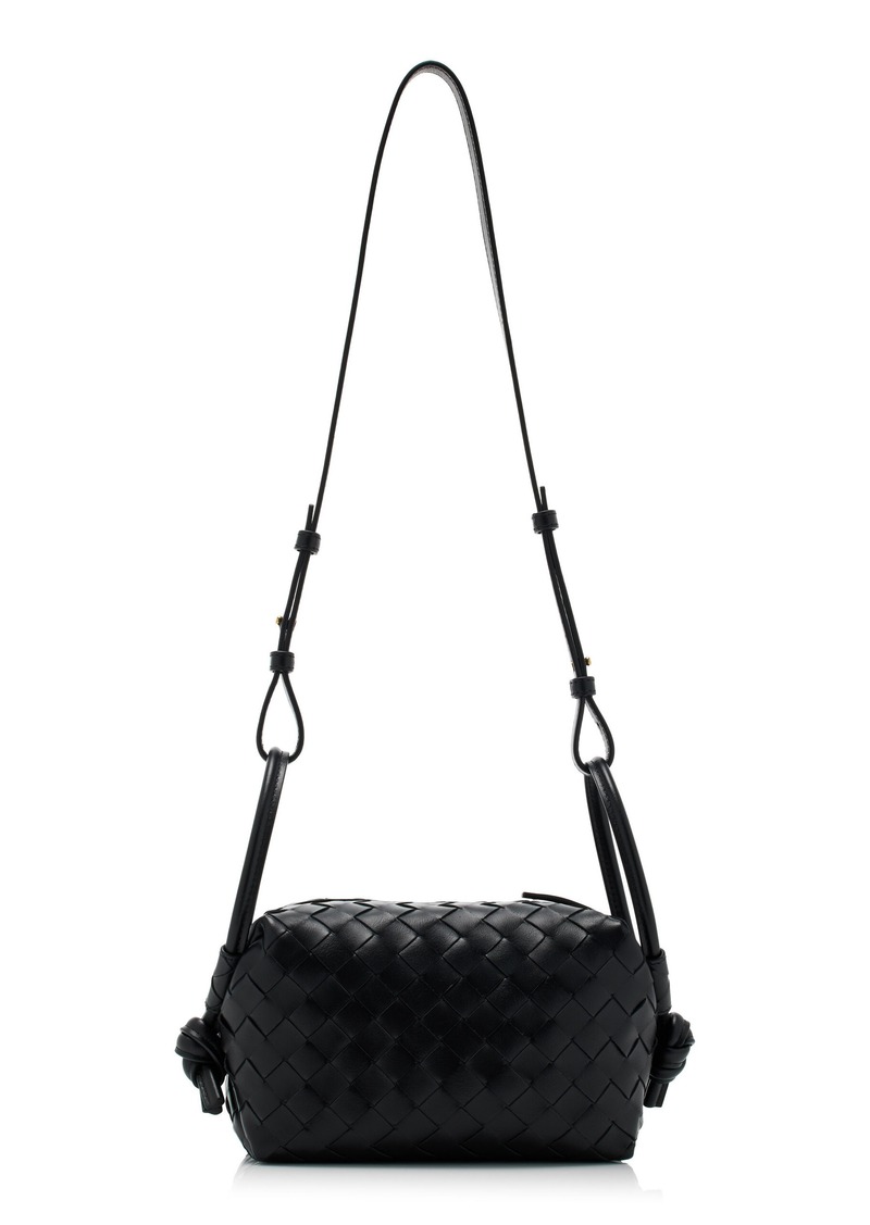 Bottega Veneta - Small Loop Intrecciato Leather Shoulder Bag - Black - OS - Moda Operandi