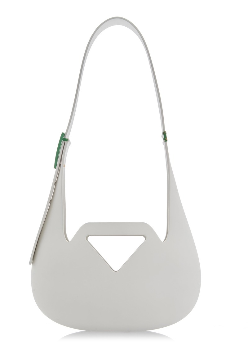 Bottega Veneta - Small Punch Rubber Shoulder Bag - White - OS - Moda Operandi