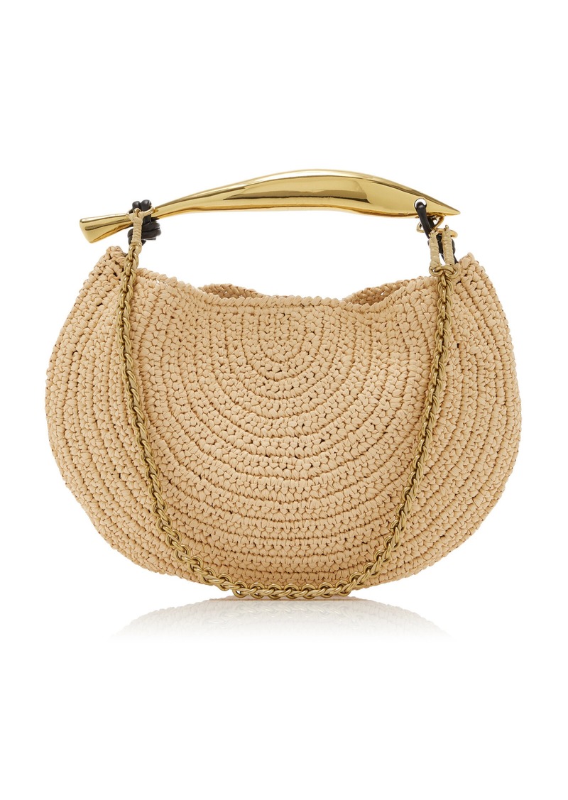 Bottega Veneta - Small Sardine Crocheted Raffia Bag - Neutral - OS - Moda Operandi