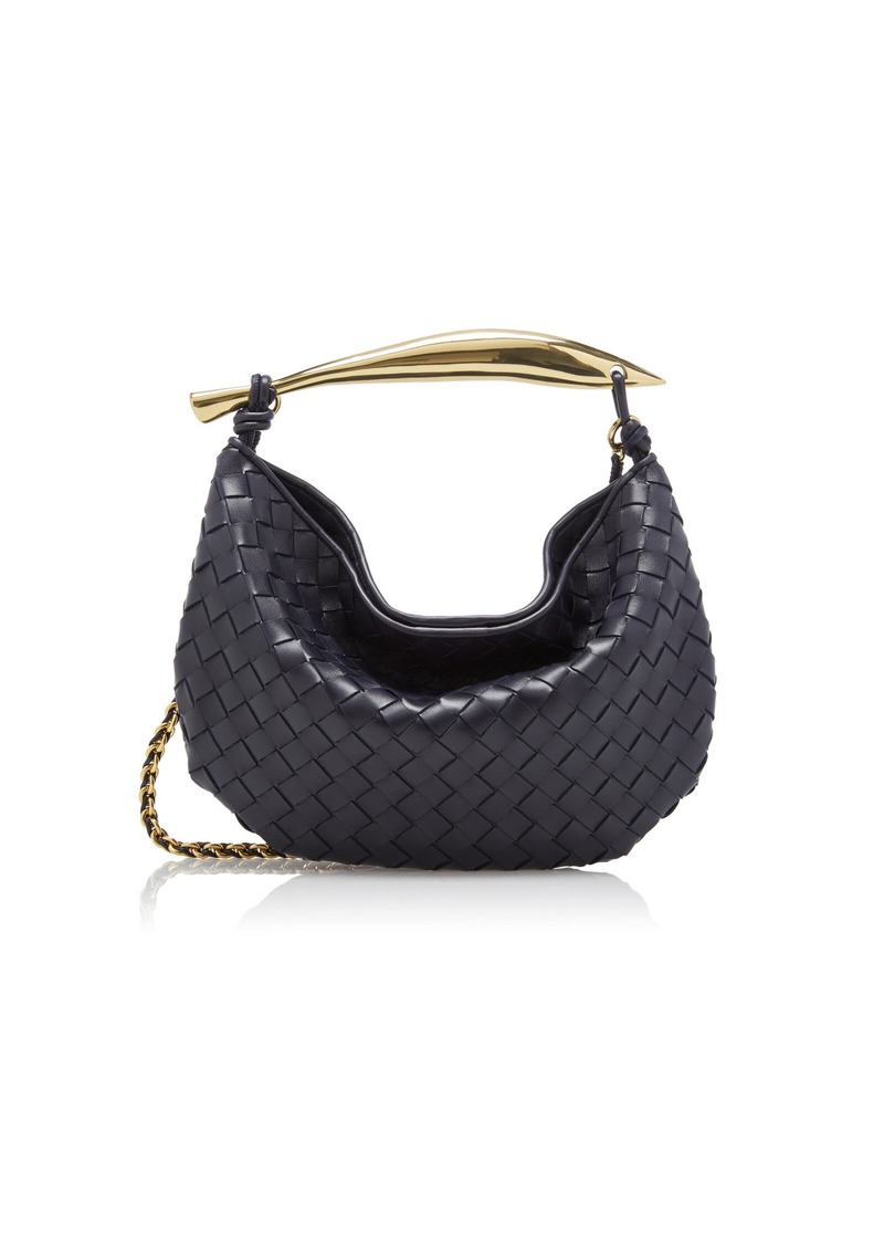 Bottega Veneta - Small Sardine Intrecciato Leather Bag - Navy - OS - Moda Operandi