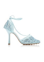 Bottega Veneta - Sparkle Stretch Sandals - Blue - IT 39.5 - Moda Operandi