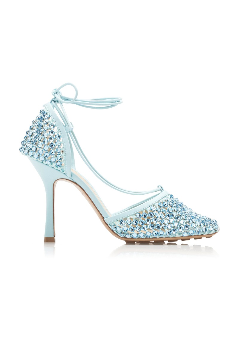 Bottega Veneta - Sparkle Stretch Sandals - Blue - IT 39.5 - Moda Operandi