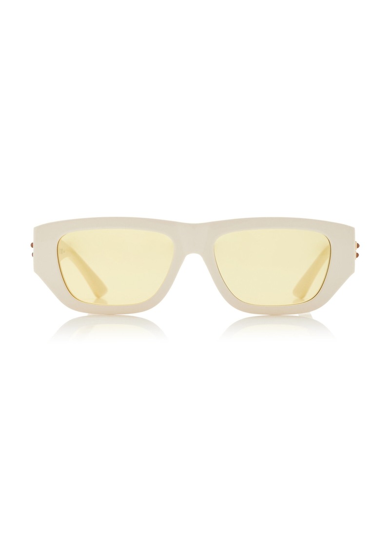 Bottega Veneta - Square-Frame Acetate Sunglasses - Ivory - OS - Moda Operandi