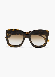Bottega Veneta - Square-frame tortoiseshell acetate sunglasses - Brown - OneSize