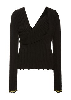 Bottega Veneta - Square-Neck Boucle Shirt - Black - IT 46 - Moda Operandi