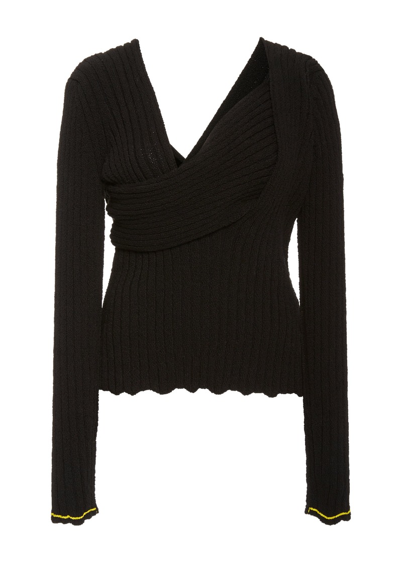 Bottega Veneta - Square-Neck Boucle Shirt - Black - IT 38 - Moda Operandi