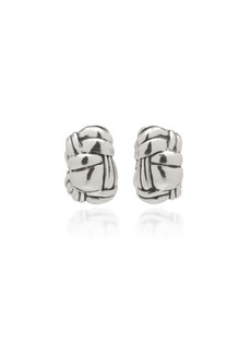 Bottega Veneta - Sterling Silver Hoop Earrings - Silver - OS - Moda Operandi - Gifts For Her