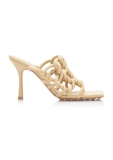 Bottega Veneta - Stretch Leather Mule Sandals - Neutral - IT 39 - Moda Operandi