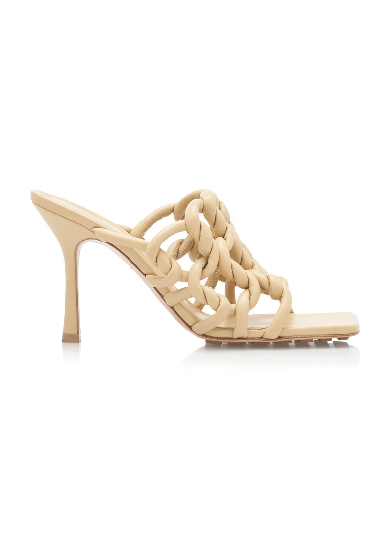 Bottega Veneta - Stretch Leather Mule Sandals - Neutral - IT 38 - Moda Operandi