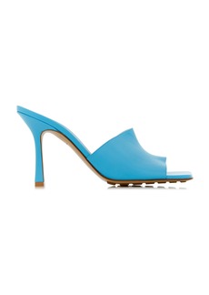 Bottega Veneta - Stretch Leather Slide Sandals - Blue - IT 36 - Moda Operandi