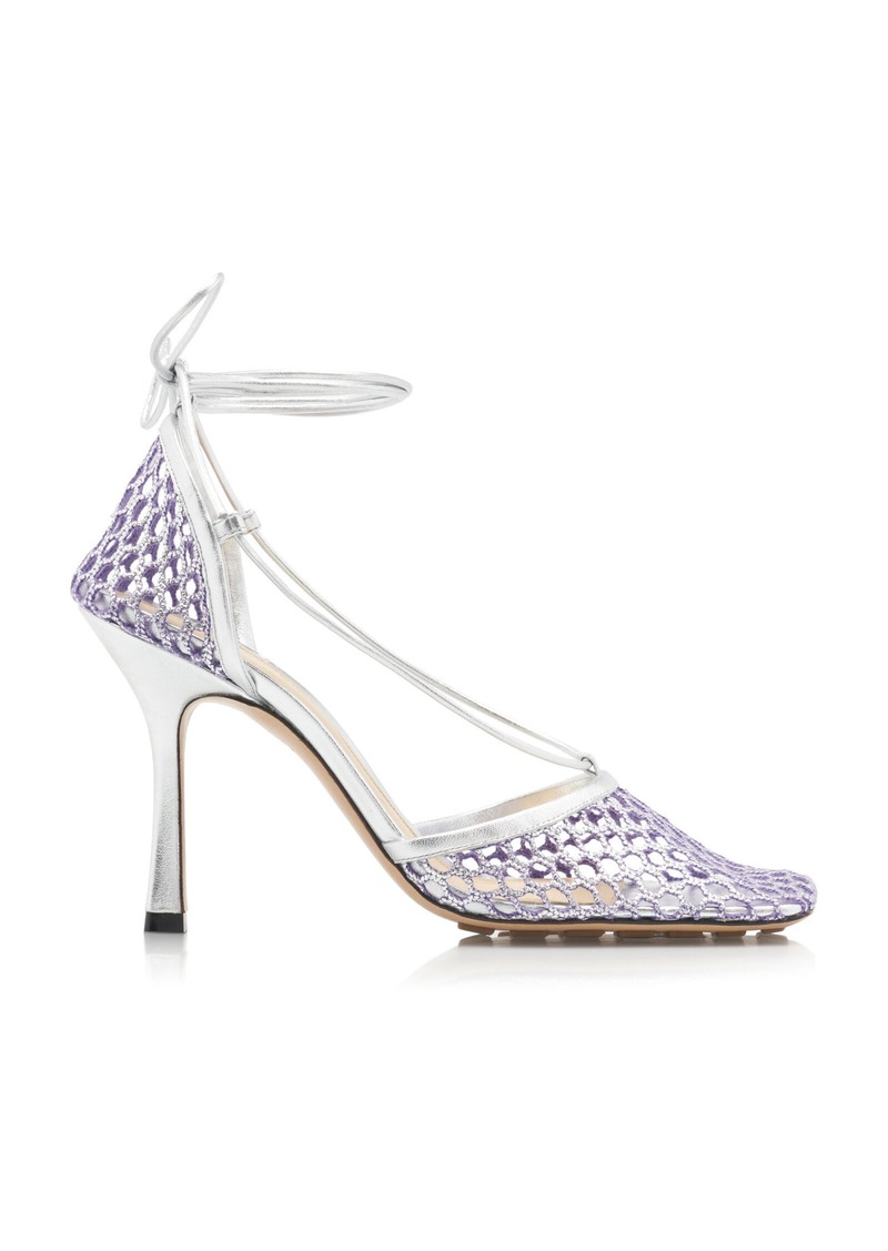 Bottega Veneta - Stretch Metallic Sandals - Purple - IT 37.5 - Moda Operandi