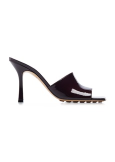 Bottega Veneta - Stretch Patent Leather Slide Sandals - Burgundy - IT 39 - Moda Operandi