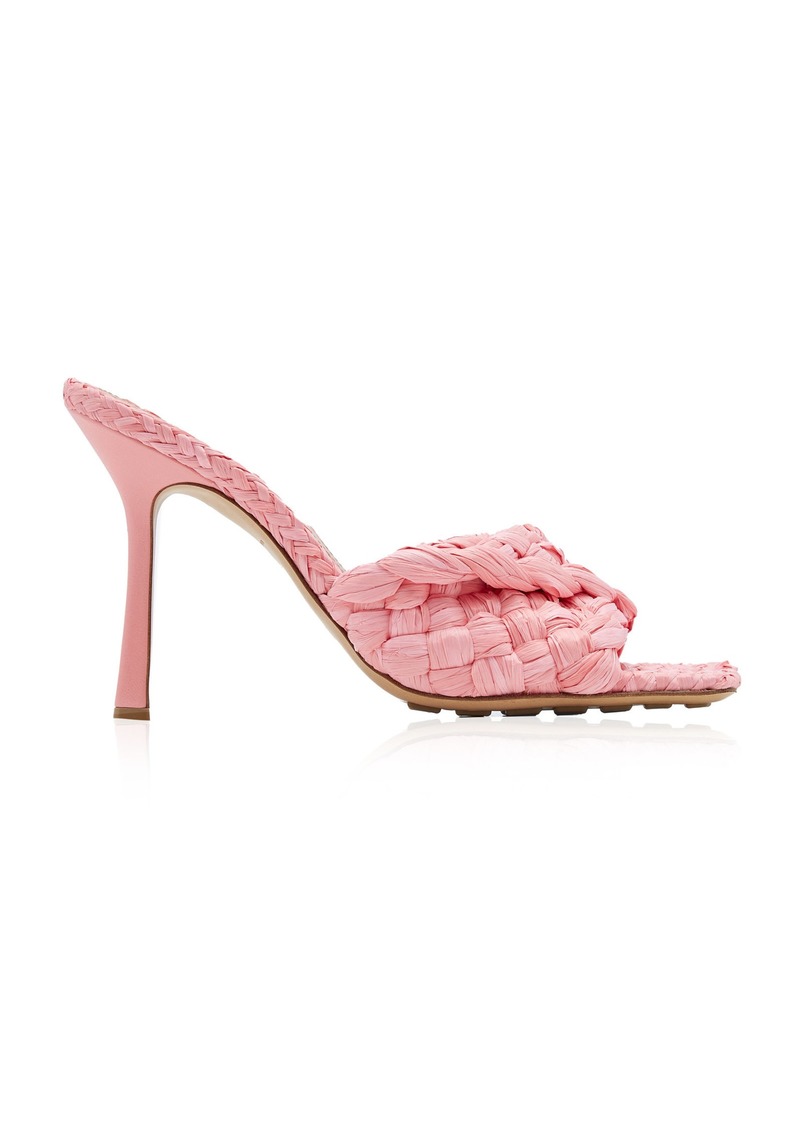 Bottega Veneta - Stretch Raffia Sandals - Pink - IT 36.5 - Moda Operandi