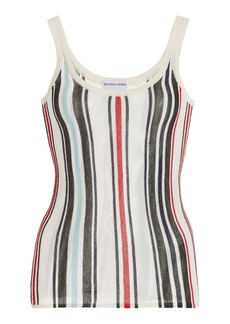 Bottega Veneta - Striped Cotton-Knit Tank Top - Ivory - S - Moda Operandi