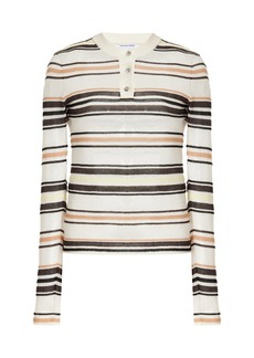 Bottega Veneta - Striped Cotton Sweater - Ivory - L - Moda Operandi