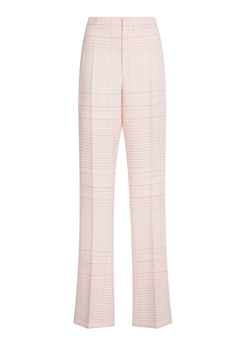 Bottega Veneta - Striped High-Rise Stretch-Crepe Flare Pants - Light Pink - IT 40 - Moda Operandi