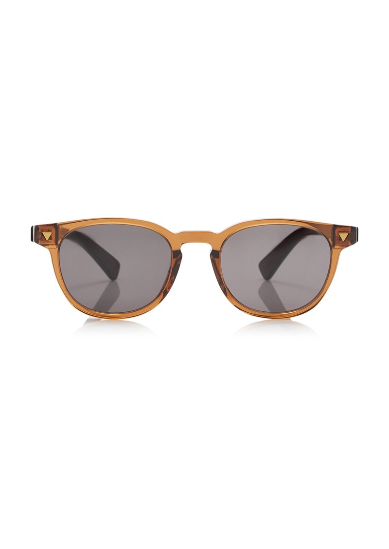 Bottega Veneta - Studded Acetate Sunglasses - Brown - OS - Moda Operandi