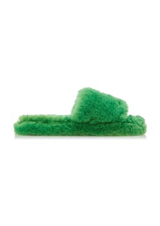 Bottega Veneta - Teddy Resort Slides - Green - IT 41 - Moda Operandi