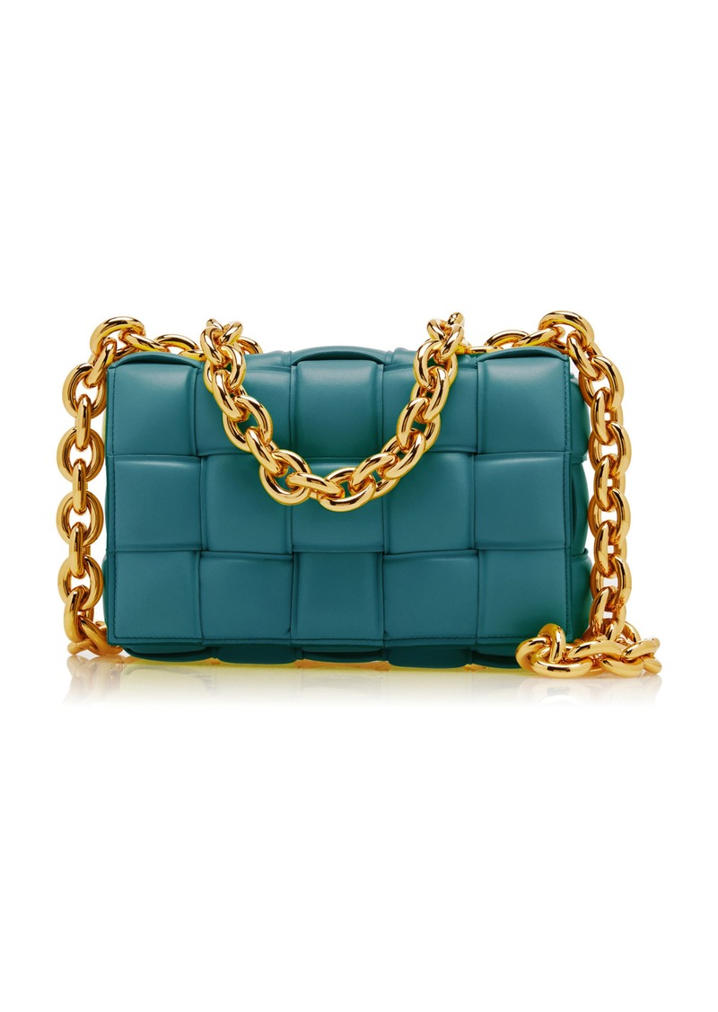 Bottega Veneta - The Chain Padded Cassette Leather Bag - Blue - OS - Moda Operandi