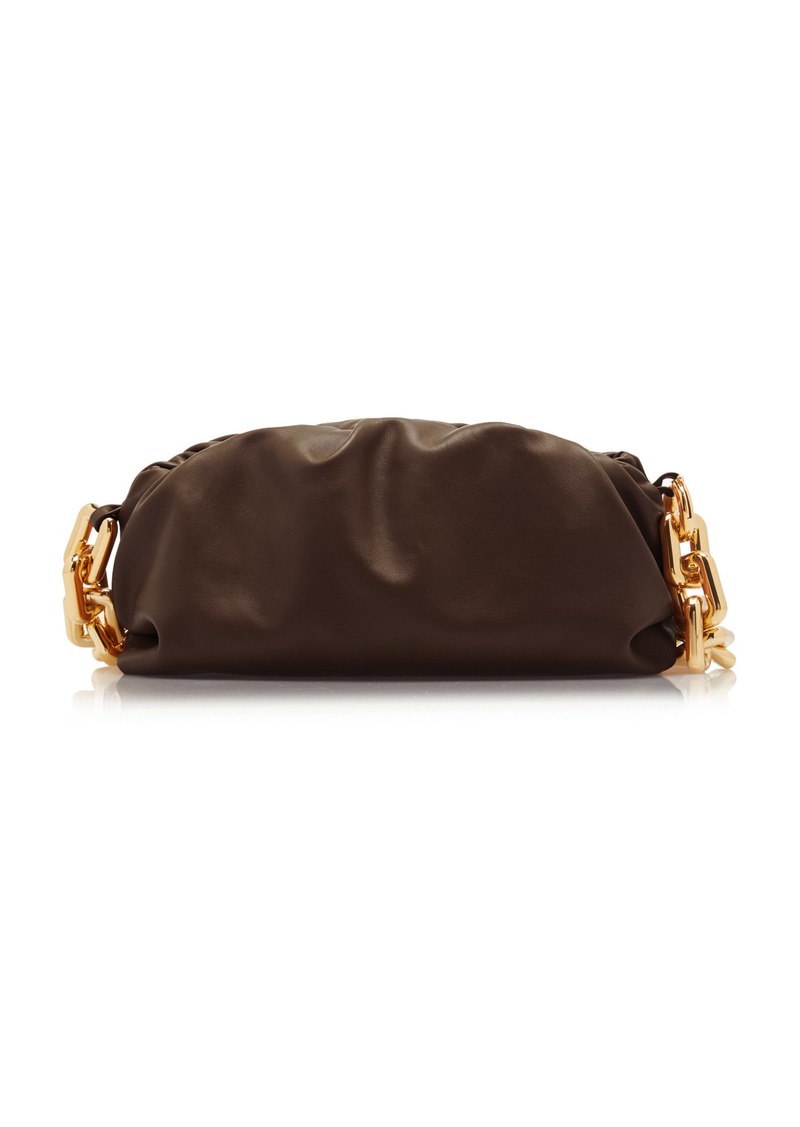 Bottega Veneta - The Chain Pouch Leather Clutch - Brown - OS - Moda Operandi