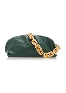 Bottega Veneta - The Chain Pouch Leather Clutch - Dark Green - OS - Moda Operandi