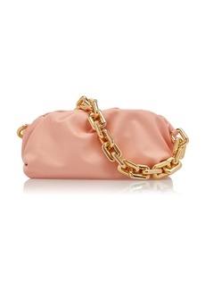Bottega Veneta - The Chain Pouch Leather Clutch - Pink - OS - Moda Operandi