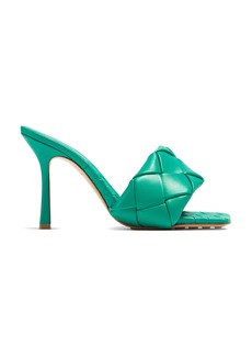 Bottega Veneta - The Lido Intrecciato Leather Sandals - Turquoise - IT 36 - Moda Operandi