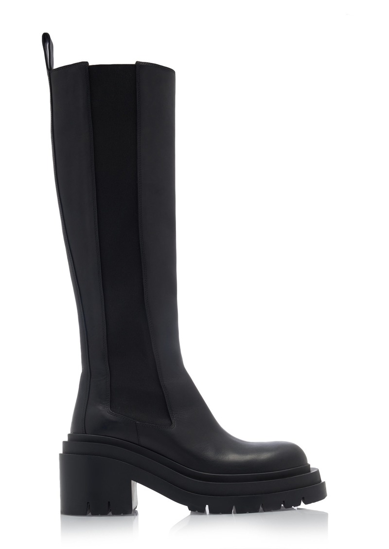 Bottega Veneta - The Lug Knee High Boots - Black - IT 38 - Moda Operandi