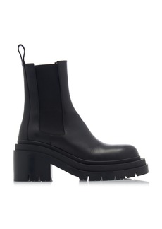 Bottega Veneta - The Lug Leather Ankle Boots - Black - IT 37 - Moda Operandi