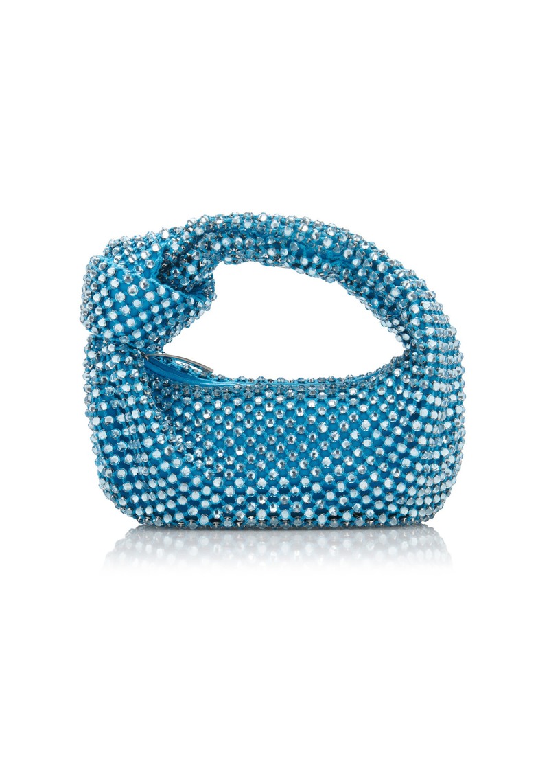 Bottega Veneta - The Mini Jodie Crystal-Net Leather Bag - Blue - OS - Moda Operandi