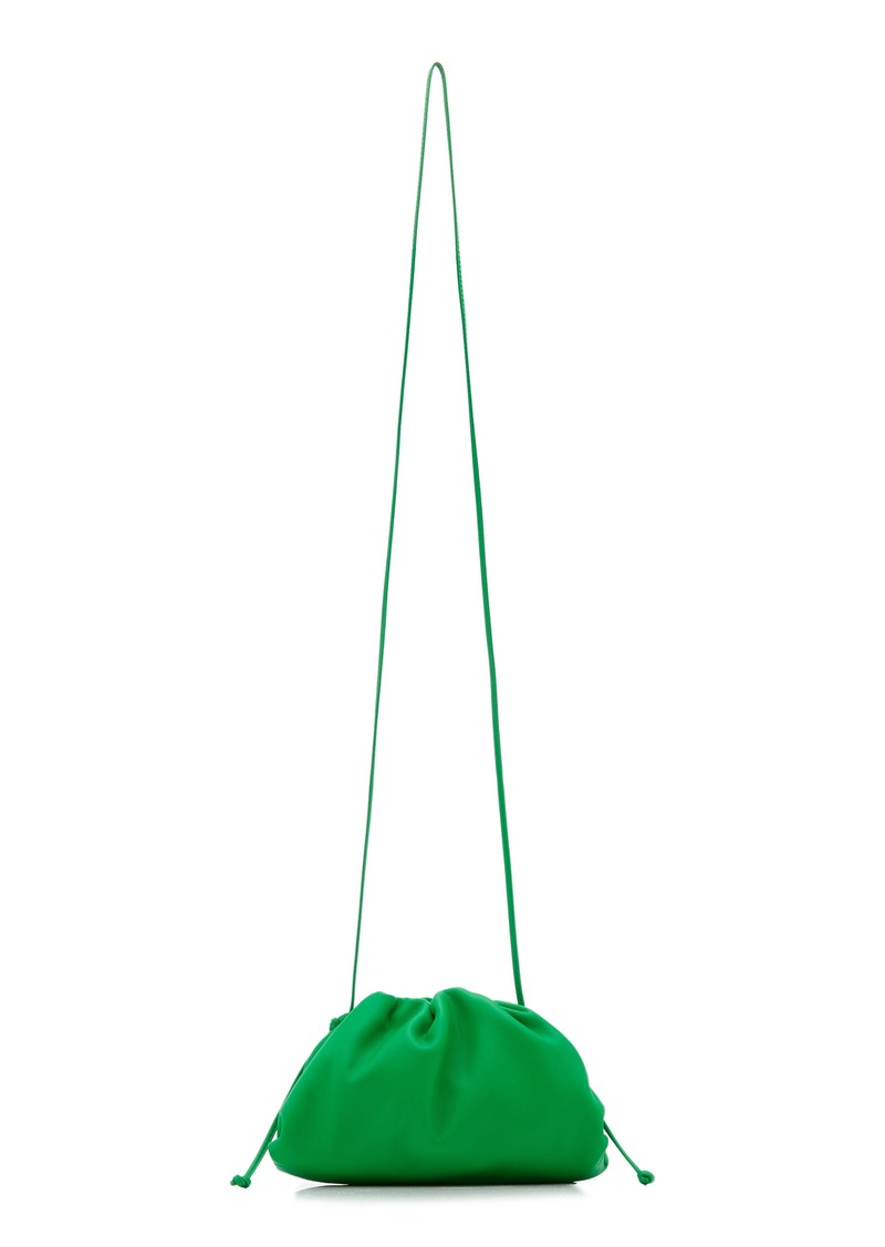Bottega Veneta - The Mini Pouch Leather Clutch - Green - OS - Moda Operandi