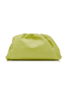 Bottega Veneta - The Pouch Leather Clutch - Green - OS - Moda Operandi
