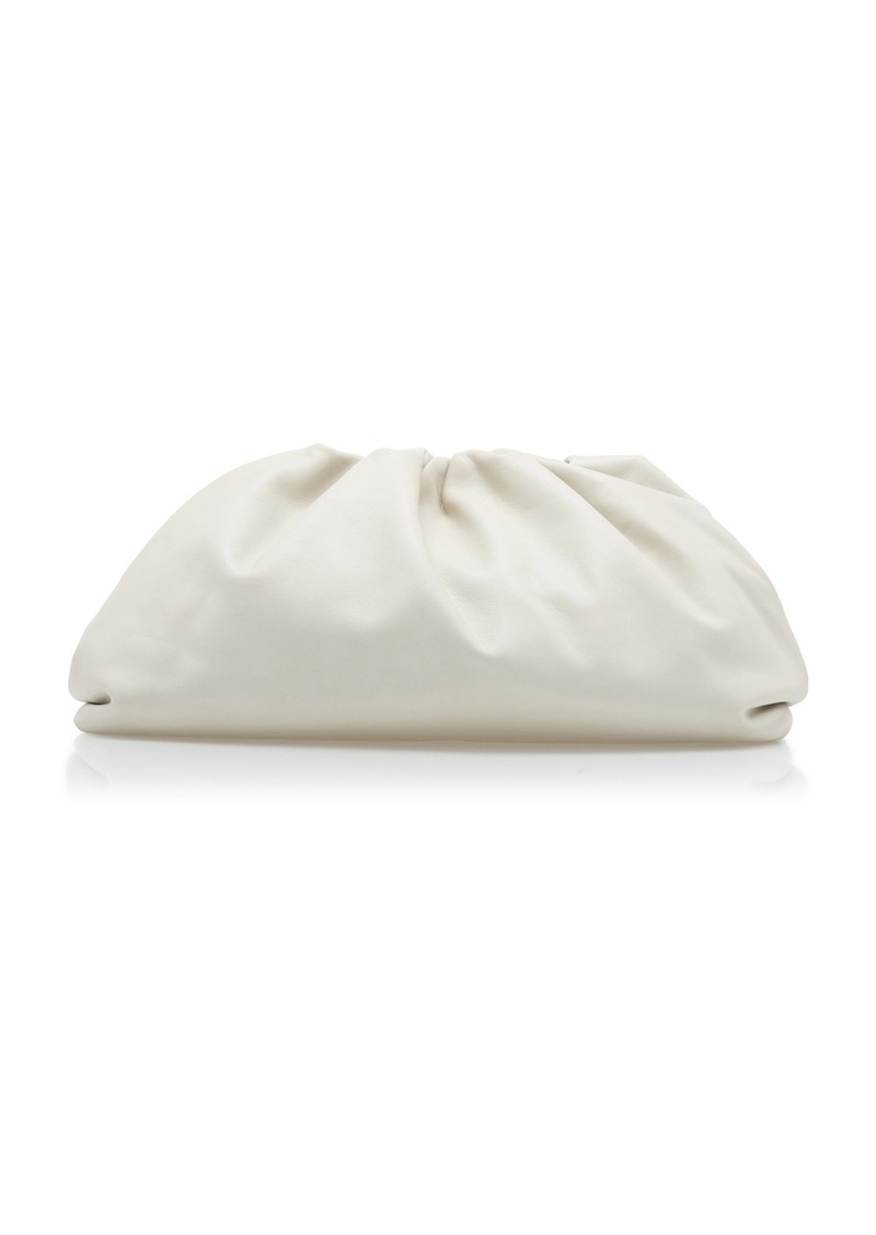 Bottega Veneta - The Pouch Leather Clutch - White - OS - Moda Operandi