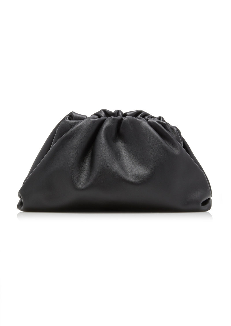 Bottega Veneta - The Teen Pouch Leather Clutch - Black - OS - Moda Operandi