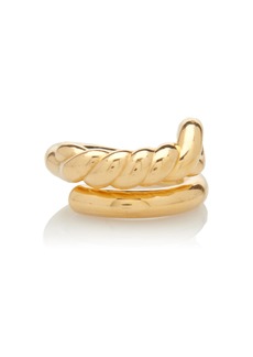 Bottega Veneta - Twist 18K Gold-Vermeil Ring - Gold - IT 17 - Moda Operandi - Gifts For Her