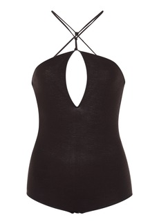 Bottega Veneta - Twist-Neck Cashmere-Blend Bodysuit  - Black - IT 38 - Moda Operandi