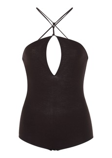 Bottega Veneta - Twist-Neck Cashmere-Blend Bodysuit  - Black - IT 40 - Moda Operandi