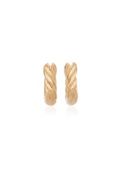Bottega Veneta - Twist Triangle Gold Vermeil Hoop Earrings - Gold - OS - Moda Operandi - Gifts For Her