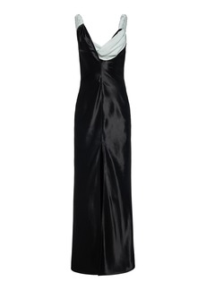 Bottega Veneta - Twisted Satin Gown - Black - IT 38 - Moda Operandi