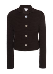 Bottega Veneta - Women's Cotton-Blend Knit Cardigan Jacket - Brown - Moda Operandi