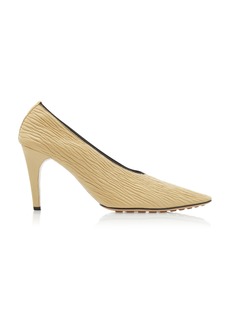 Bottega Veneta - Textured-Leather Pumps - Neutral - IT 37.5 - Moda Operandi