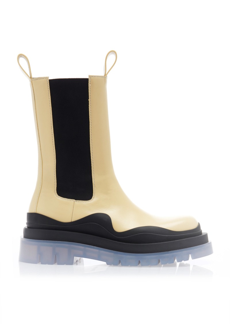 Bottega Veneta - The Tire Leather Boots - Yellow - IT 39.5 - Moda Operandi