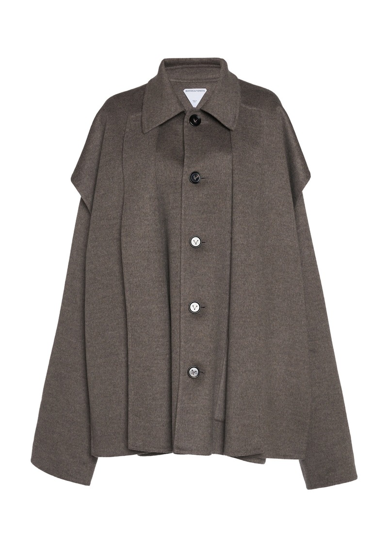 Bottega Veneta - Wool-Cashmere Short Coat - Grey - IT 38 - Moda Operandi
