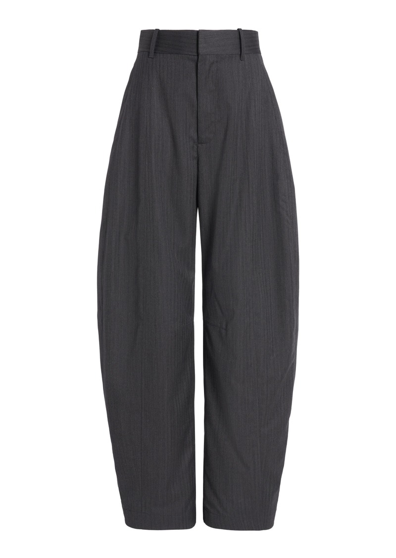 Bottega Veneta - Wool Chevron Wide-Leg Pants - Grey - IT 38 - Moda Operandi